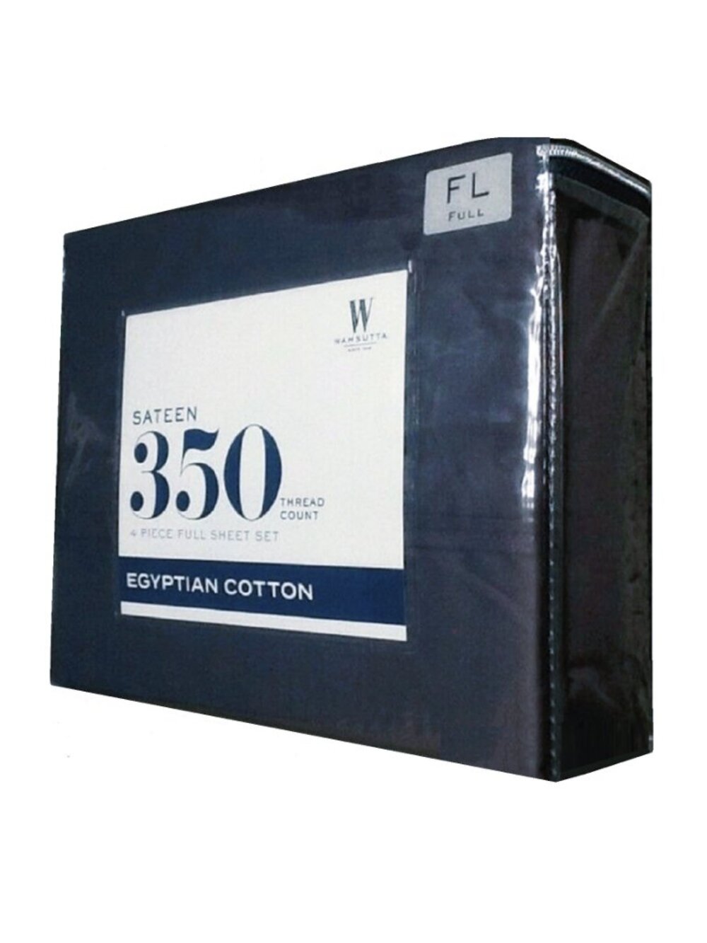 new BLUE JEAN Wamsutta 350 Thread Count Egyptian Cotton Sateen FULL Sheet Set